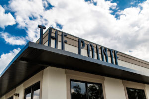 A building with the name " the pointe ".