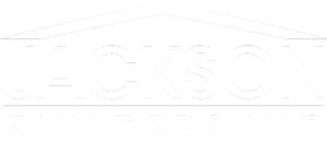 A black and white logo for jackson builders.