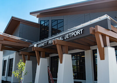 Harnett Regional Jetport building exterior.